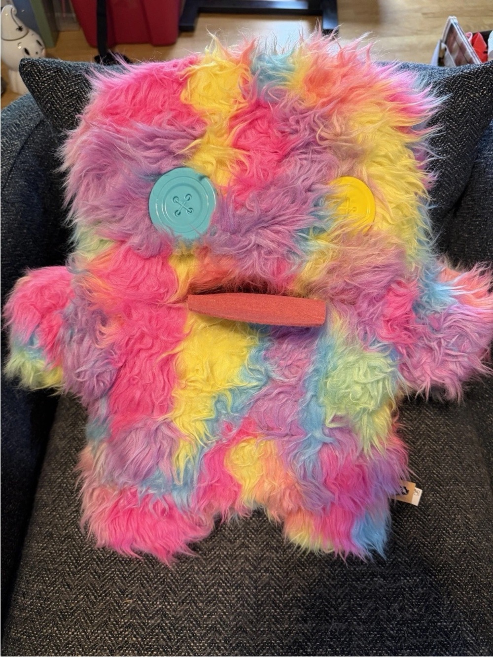 Fuggler BIGG FUGGS Series 2 Rainbow Oogah Boogah 18" Plush Monster See Desc